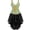 Green, variant on Corset Bustier 2 Pieces Lingerie for Women Plus Size Burlesque Victorian Costume Black White XS