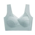 thumbnail image 3 of Voncos Wireless Plus Size Bras Full-Coverage Comfortable Breathable Camisole Everyday Bras for Women Light Blue Size 2XL, 3 of 5