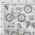 thumbnail image 2 of oneOone Silk Tabby White Fabric Bicycle Sewing Craft Projects Fabric Prints By Yard 42 Inch Wide, 2 of 6