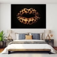 thumbnail image 4 of Mudket Leopard Print Lips Canvas Wall Art, Framed Sexy Cheetah Print Wall Decor for Living Room Bedroom Bathroom, Trendy Leopard Lips Wall Art Ready to Hang - 12"L x 8"W, 4 of 10
