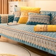 thumbnail image 4 of Solid Color Sofa Cover Universal Plaid Plush Non-Slip Thickened Living Room Sofa Cover Warm Soft Sofa Cushion Armrest Back Towel (green,90x70cm 1pcs), 4 of 7