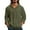 hgg094-Army Green, variant on Half Button Hooded Beach Pullover for Men, Long Sleeve Casual Top Featuring a Chest Pocket and Adjustable Drawstring for Relaxed Vacation and Lounge Wear