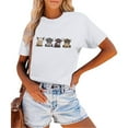thumbnail image 4 of Trendfront Womens Highland Cow Graphic T Shirt Crewneck Short Sleeve Cute Farm Animal Print Casual Everyday Tee Tops, 4 of 5