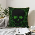 thumbnail image 4 of KLL Numbers Skull Decorative Throw Pillow Covers Velvet Soft for Couch Sofa Bedroom Living Room Outdoor (No pillow core)- 20"x20", 4 of 5