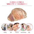 thumbnail image 2 of YFYANG Femmes Double Imperméable Douche Cap, Orange Texture Vintage Cheveux Réutilisables Cap pour Tous les Styles de Cheveux et les Tailles de Tête, 2 of 6