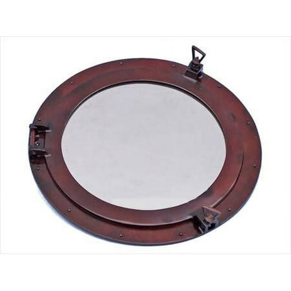 20" Aluminum Porthole Mirror (Antique Copper)