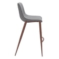 thumbnail image 2 of Magnus Barstool Slate Gray & Walnut Barstool, Modern Style, Plush and durable faux leather fabric, Plywood, Indoor Bar, 2 of 5