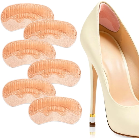 Povihome Heel Grips for Women High Heels, 3 Pairs Invisible Anti-Slip Silicone Gel Heel Pads, Prevent Blisters & Heel Rubbing, Fit Flats Boots Sneakers