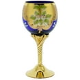 thumbnail image 3 of GlassOfVenice Set of Two Murano Glass Wine Glasses 24K Gold Leaf - Blue, 3 of 8