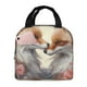 thumbnail image 1 of Easygdp Romantic Flower Fox Bolsa Térmica Premium - Tela Oxford Impermeable, Gran Capacidad, Bolsillo Frontal, Unisex para Trabajo, Escuela, Actividades al Aire Libre y Picnics, 1 of 8