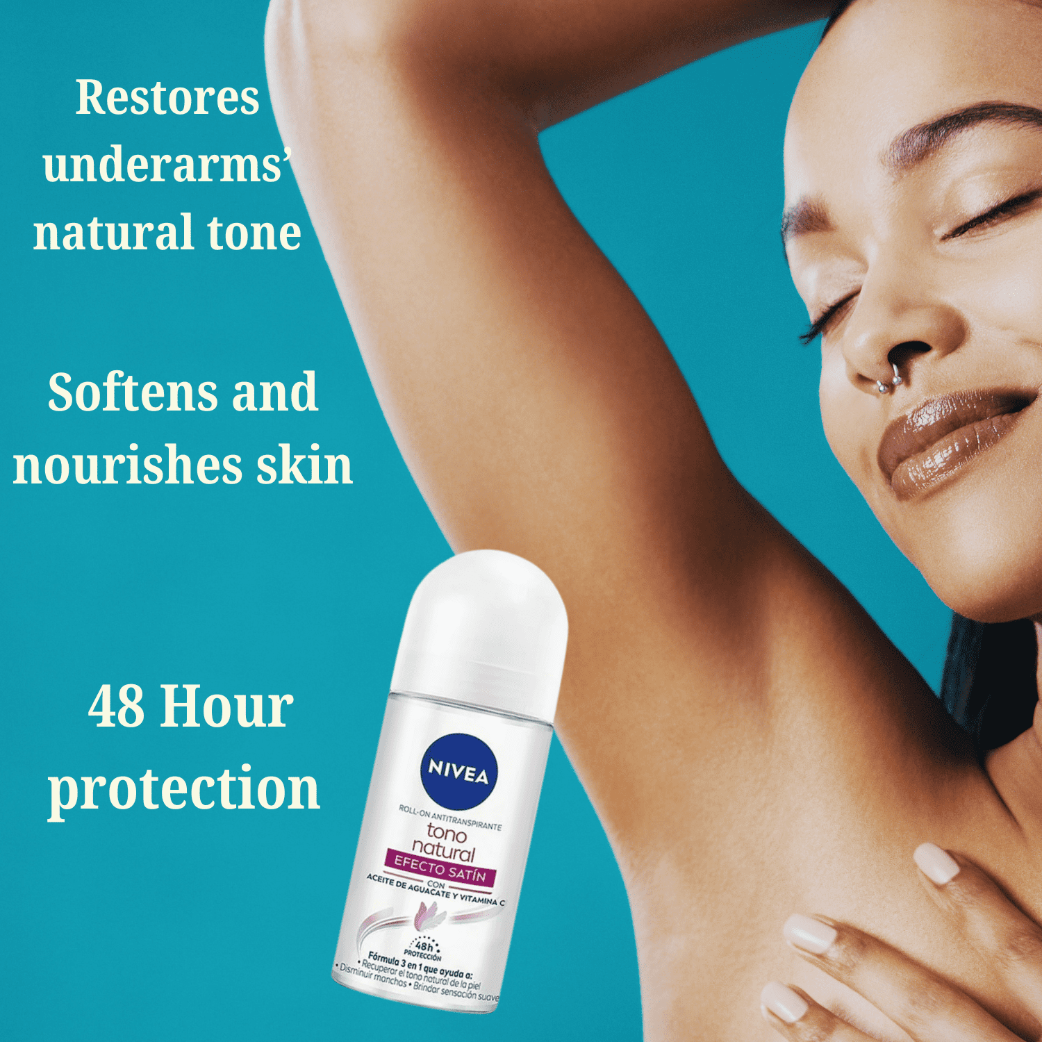 Nivea Natural Tone Antiperspirant Roll On Deodorant 50ml with
