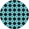 thumbnail image 1 of Ahgly Company Indoor Round Patterned Deep Teal Green Area Rugs, 4' Round, 1 of 1
