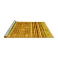 thumbnail image 2 of Ahgly Company Machine Washable Indoor Square Abstract Yellow Modern Area Rugs, 7' Square, 2 of 4