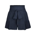 thumbnail image 4 of B91xZ Womens Shorts Mid-Rise Slim-Fit Shorts with Pockets,Navy M, 4 of 5