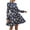 Blue, variant on ZQUUVOU Women's Dress Printed Floral Long Sleeved Round-Neck Dress Blue,S