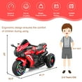 thumbnail image 5 of Cheelom Battery Powered Electric Vehicle for Kids, 12V Kids Motorcycle with 3 Wheels, LED Lights, Red, 5 of 9