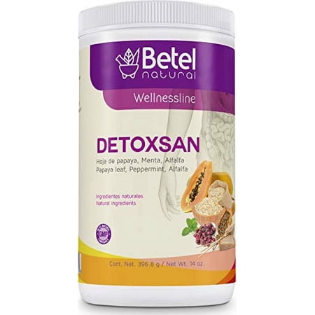 Detoxsan Total Detox Powder - Colon Cleanse and More - Betel Natural 14 Oz