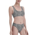 thumbnail image 4 of High Waisted Bikini Sets For Women, Black Leopard Print A Swimsuits Tummy Control, Two Pieces Bathing Suit, 4 of 8