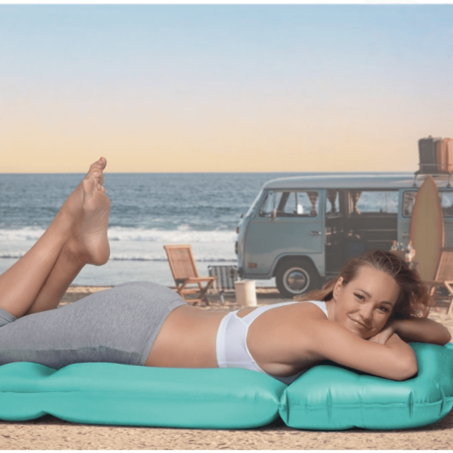 The Original Inflatable Pregnancy Pillow with Hole for Stomach Sleeping - Full Body Maternity Support for Pregnant Belly, Back, HIPS - Relax, Yoga, Babymoon,