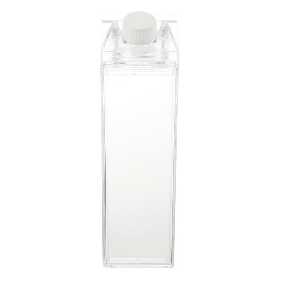 1Pc Transparent Leak-proof Bottle House Shaped Cup for Milk Water Liquor Cold Drink
