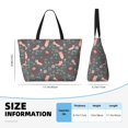 thumbnail image 2 of Yiaed Hedgehogs and Flowers1 Print Large Capacity Beach Travel Bag - Waterproof Zipper Vacation Tote for Sandproof Storage, and Camping, 2 of 5