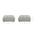 thumbnail image 4 of Marcel 36" Modular Modern Cocktail Ottoman Pebble Gray Corduroy, 4 of 8