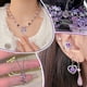 thumbnail image 3 of 32 colgantes góticos de 16 estilos, con forma de corazón de cristal, aretes de aleación de cristal y diamantes de imitación., 3 of 5