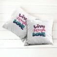 thumbnail image 6 of Ambesonne Live Laugh Love Throw Pillow Cover 2 Pack, Vintage Designs, 18", Multicolor, 6 of 7