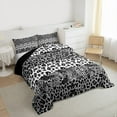 thumbnail image 3 of jejeloiu Abstract Leopard Print Queen Comforter Set,Rustic Farmhouse Bedding Sets,Abstract Fulid Art Bedding Comforter Set For Girl,Microfiber Bedroom Decor Reversible,3 Pieces, 3 of 8
