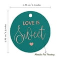 thumbnail image 6 of Inkdotpot 50 Pack Love Is Sweet Wedding Favor Paper Tags Craft Real Rose Gold Foil Hang Tags, 6 of 7