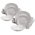 thumbnail image 1 of Gibson Porcelain 16 Pc Dinnerware Set Plates, Bowls, & Mugs, Pearl (2 Pack), 1 of 6
