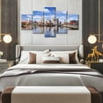 thumbnail image 2 of TISHIRON 5PCS Framed Canvas Wall Art Set,60"x32" Providence Cityscape Canvas Art Decor, 2 of 7