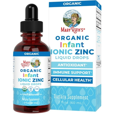 MaryRuth's Liquid Ionic Zinc Drops, Unflavored, 2 oz, Immune Support Supplement