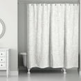 thumbnail image 2 of Creative Products Beige Line Leaf Pattern 71x74 Shower Curtain, 2 of 2