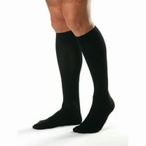 Jobst for Men Ribbed 30-40 Knee High Compression Socks Black Medium Tall
