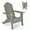 Gray, variant on GVN Folding Adirondack Chair, Foldable Weather Resistant Patio Chair with Built-in Cup Holder-Gray, Modern Folding Adirondack Chair for Deck, Backyard, Garden