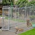 thumbnail image 4 of Lucky Dog Heavy Duty Outdoor Chain Link Dog Kennel, Silver, 10'L x 5'W x 6'H, 2 Pack, 4 of 9