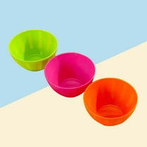 ULTNICE 3 Pcs Plastic Dip Bowls Assorted Color Round Sturdy for