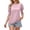A-Pink494, variant on XIAOCHA Women's Puff Sleeve Round Neck T-Shirt for Everyday Casual Wear and Comfortable Commuting Outfits