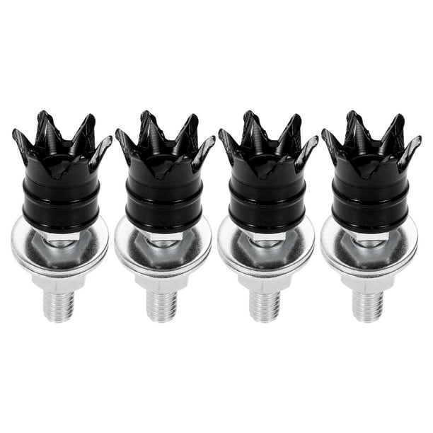 Tornillos de Placa de Licencia Universales M6 para Motocicleta Unique Bargains, Cubierta de 40 mm, Kit de Tornillos de Placa de Licencia Antirrobo, Marco de Tornillo de Aleación de Aluminio Negro