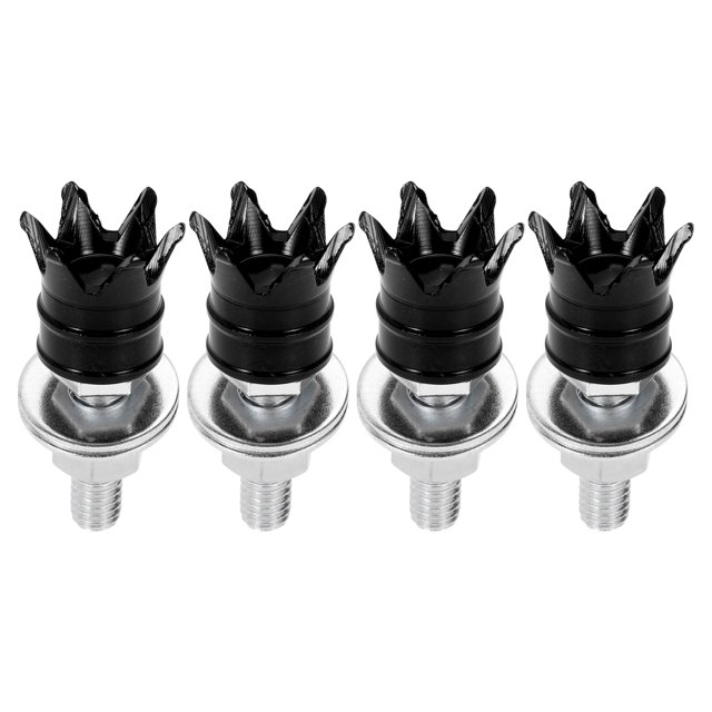 Tornillos de Placa de Licencia Universales M6 para Motocicleta Unique Bargains, Cubierta de 40 mm, Kit de Tornillos de Placa de Licencia Antirrobo, Marco de Tornillo de Aleación de Aluminio Negro