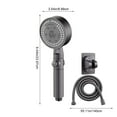thumbnail image 3 of High-Pressure Handheld Shower Head | 8 Spray Modes | Hard Water Compatible | Multifunctional ABS | Adjustable Pressure | Universal Fit | 55 in Hose | Black & Gray | 1 Set | 9.45x3.54 in, 3 of 8