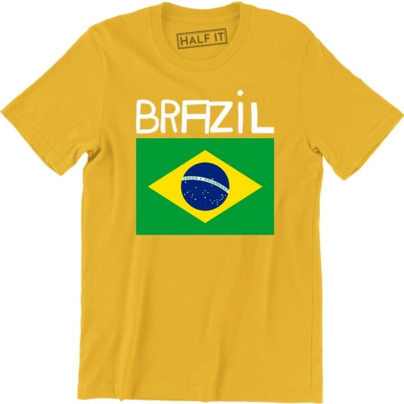 Brasil Brazil Brazilian Flag National Ethnic Pride World Cup-Mens T-Shirt