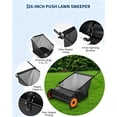 thumbnail image 4 of 26-Inch Push Lawn Sweeper with 4 Spinning Brushes, 7 Cu. Ft. Hopper, Adjustable Height for Yard Cleanup, 4 of 7
