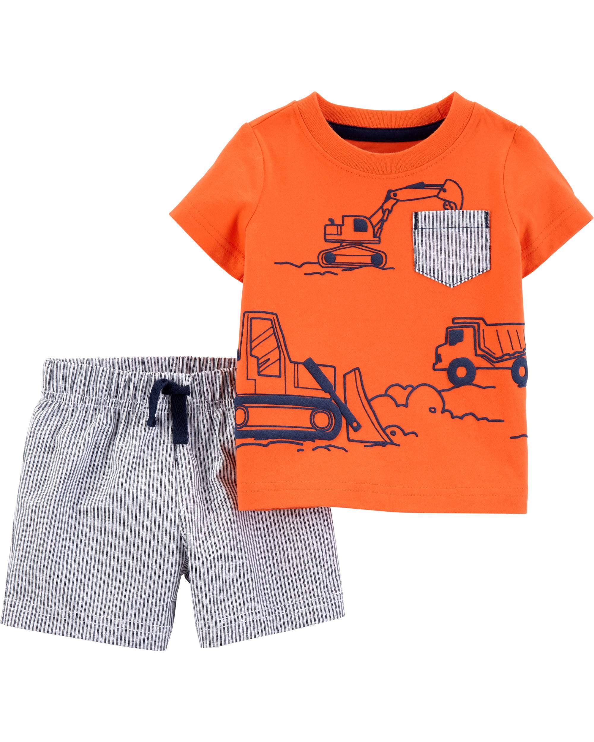 red baby boy shorts