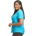 thumbnail image 2 of Hanes Just My Size Cotton Jersey Short Sleeve V-Neck T-Shirt (Plus ) Process Blue 3X Women's, 2 of 3