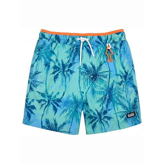 Rugged Shark Boys 6" Inseam Swim Trunks, Sizes 4-16