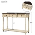 thumbnail image 3 of Console Table Sofa Table with Drawers Luxurious and Exquisite Design for Entryway with Projecting Drawers and Long Shelf (Beige), 3 of 10