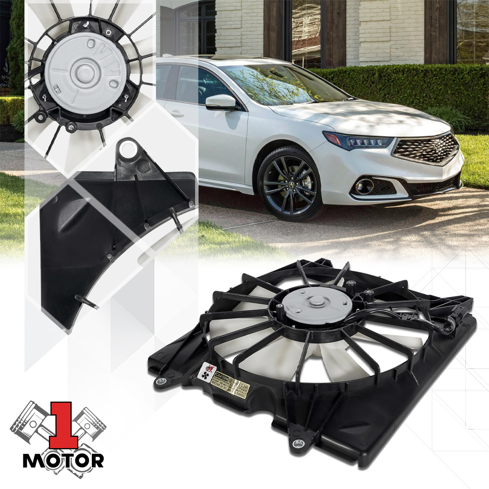 AC Condenser Cooling Fan Shroud for 1319 Acura Tlx/Honda Accord 2.4L