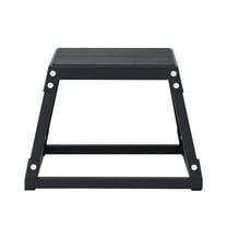 KFFKFF 12" Plyometric Jump Box Fitness Exercise Plyo Box Step Cross Black